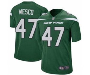 New York Jets #47 Trevon Wesco Game Green Team Color Football Jersey