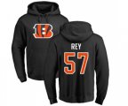 Cincinnati Bengals #57 Vincent Rey Black Name & Number LogoPullover Hoodie