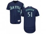 Seattle Mariners #51 Randy Johnson Navy Blue Flexbase Authentic Collection MLB Jersey