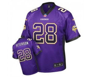Minnesota Vikings #28 Adrian Peterson Elite Purple Drift Fashion Football Jersey