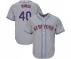 New York Mets #40 Wilson Ramos Replica Grey Road Cool Base Baseball Jersey