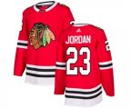 Chicago Blackhawks #23 Michael Jordan Premier Red Home NHL Jersey