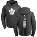 Toronto Maple Leafs #11 Zach Hyman Charcoal One Color Backer Pullover Hoodie