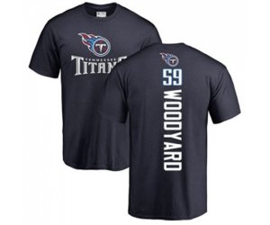 Tennessee Titans #59 Wesley Woodyard Navy Blue Backer T-Shirt