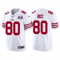 San Francisco 49ers 80 Jerry Rice 2023 New White Vapor Untouchable Stitched Football 2024 Super Bowl LVIII Jersey