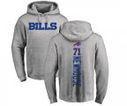 Buffalo Bills #71 Marshall Newhouse Ash Backer Pullover Hoodie