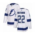 Tampa Bay Lightning #22 Kevin Shattenkirk Authentic White Away Hockey Jersey