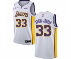 Los Angeles Lakers #33 Kareem Abdul-Jabbar Authentic White Basketball Jersey - Association Edition