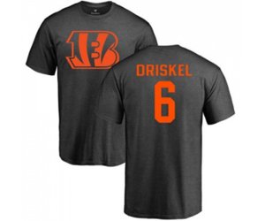 Cincinnati Bengals #6 Jeff Driskel Ash One Color T-Shirt