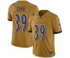 Baltimore Ravens #39 Tyler Ervin Limited Gold Inverted Legend Football Jersey