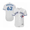 Toronto Blue Jays #62 Jacob Waguespack White Home Flex Base Authentic Collection Baseball Player Jersey