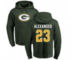 Green Bay Packers #23 Jaire Alexander Green Name & Number Logo Pullover Hoodie