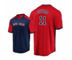 Rafael Devers Boston Red Sox #11 Navy Red Iconic Player Majestic Jersey