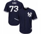 New York Yankees Mike King Replica Navy Blue Alternate Baseball Player Jersey