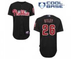 Philadelphia Phillies #26 Chase Utley Authentic Black Cool Base Baseball Jersey