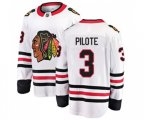 Chicago Blackhawks #3 Pierre Pilote Fanatics Branded White Away Breakaway NHL Jersey