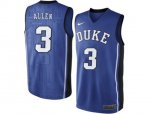 Men's Duke Blue Devils Garyson Allen #3 V Neck College Basketball Elite Jersey - - Royal Blue
