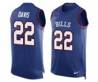 Buffalo Bills #22 Vontae Davis Limited Royal Blue Player Name & Number Tank Top Football Jersey