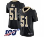 New Orleans Saints #51 Sam Mills Black Team Color Vapor Untouchable Limited Player 100th Season Football Jersey