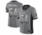 Oakland Raiders #54 Brandon Marshall Limited Gray Rush Drift Fashion Football Jersey