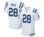 Indianapolis Colts #28 Marshall Faulk Elite White Football Jersey
