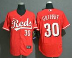 Cincinnati Reds #30 Ken Griffey Jr Red Stitched MLB Flex Base Nike Jersey