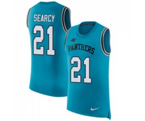 Carolina Panthers #21 Da\'Norris Searcy Blue Rush Player Name & Number Tank Top Football Jersey