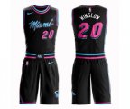 Miami Heat #20 Justise Winslow Authentic Black Basketball Suit Jersey - City Edition