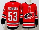 Carolina Hurricanes #53 Jeff Skinner Red Stitched Hockey Jersey