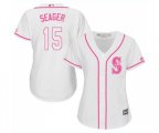 Women's Seattle Mariners #15 Kyle Seager Authentic White Fashion Cool Base Baseball Jersey