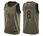 New Orleans Pelicans #8 Jahlil Okafor Swingman Green Salute to Service NBA Jersey
