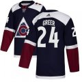 Colorado Avalanche #24 A.J. Greer Premier Navy Blue Alternate NHL Jersey