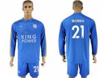 Leicester City #21 Iborra Home Long Sleeves Soccer Club Jersey