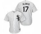 Chicago White Sox #17 Yonder Alonso Replica White Home Cool Base Baseball Jersey