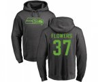 Seattle Seahawks #37 Tre Flowers Ash One Color Pullover Hoodie