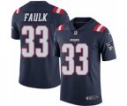 New England Patriots #33 Kevin Faulk Limited Navy Blue Rush Vapor Untouchable Football Jersey