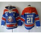 New York Islanders #21 okposo blue-red[pullover hooded sweatshirt][patch A]