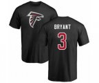 Atlanta Falcons #3 Matt Bryant Black Name & Number Logo T-Shirt