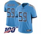 Tennessee Titans #59 Wesley Woodyard Light Blue Alternate Vapor Untouchable Limited Player 100th Season Football Jersey