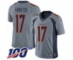 Denver Broncos #17 DaeSean Hamilton Limited Silver Inverted Legend 100th Season Football Jersey