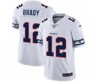 New England Patriots #12 Tom Brady White Team Logo Cool Edition Jersey