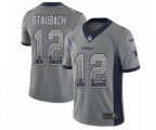 Dallas Cowboys #12 Roger Staubach Limited Gray Rush Drift Fashion NFL Jersey