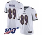 Baltimore Ravens #89 Mark Andrews White Vapor Untouchable Limited Player 100th Season Football Jersey