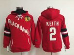 Women Chicago Blackhawks #2 Duncan Keith Red pullover hooded