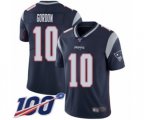 New England Patriots #10 Josh Gordon Navy Blue Team Color Vapor Untouchable Limited Player 100th Season Football Jersey