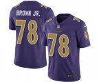 Baltimore Ravens #78 Orlando Brown Jr. Limited Purple Rush Vapor Untouchable Football Jersey