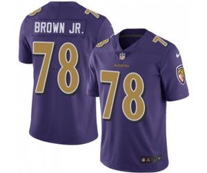 Baltimore Ravens #78 Orlando Brown Jr. Limited Purple Rush Vapor Untouchable Football Jersey