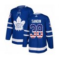 Toronto Maple Leafs #38 Rasmus Sandin Authentic Royal Blue USA Flag Fashion Hockey Jersey