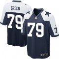 Dallas Cowboys #79 Chaz Green Game Navy Blue Throwback Alternate NFL Jersey
