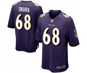 Baltimore Ravens #68 Matt Skura Game Purple Team Color Football Jersey